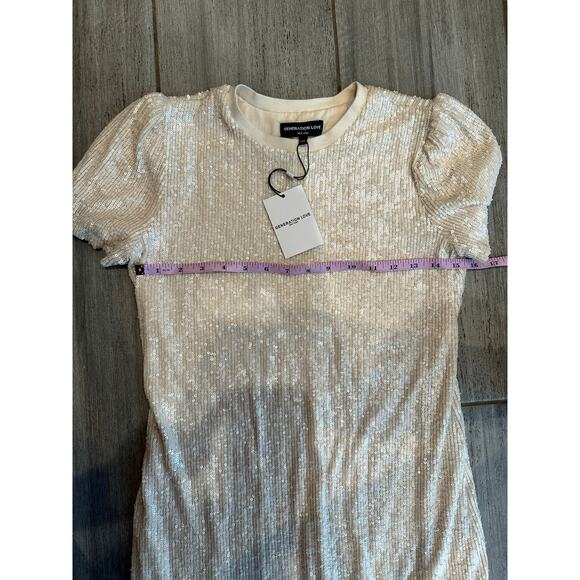 NWT Generation Love Donna Sequin Dress Shell Champagne size XXS - Picture 6 of 7